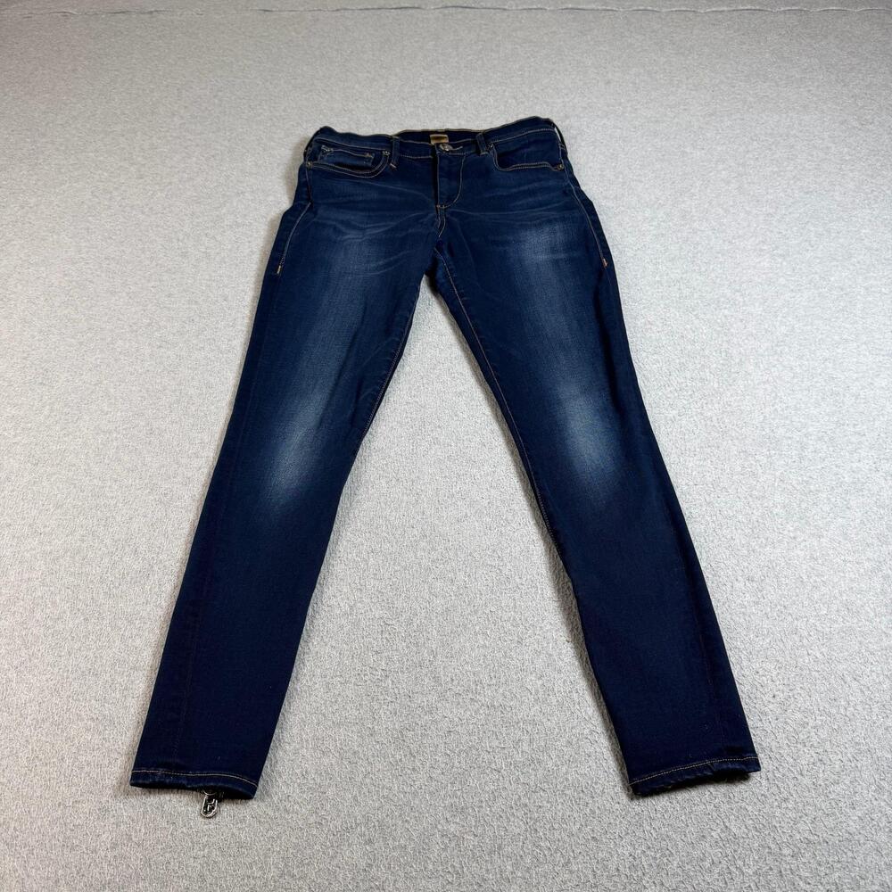 Vintage True Religion Jeans Women 28 Blue Dark Wash Skinny Ankle Zip Stretch USA